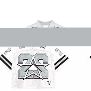 Camisetas de malla exclusivas de gran tamaño con logo frontal, estilo Blokecore, Hip Hop, RAP, fútbol, retro, manga regular, cuello en V, para hombre - Product Image 2