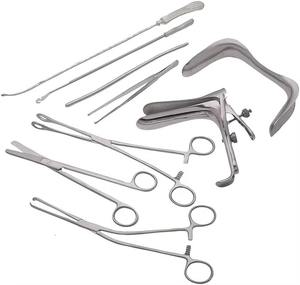 Kit de 9 instruments chirurgicaux médicaux en acier inoxydable pour obstétrique et gynécologie, stérilisable, par Grip Surgical - Product Image 1