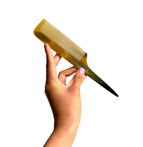 Peigne à cheveux en corne de buffle de qualité supérieure, à dents fines, pour le coiffage quotidien, à prix abordable - Product Image 3
