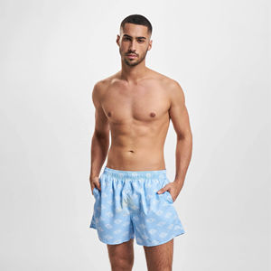 Custom OEM Men's Casual Swim Trunks Polyester/<b>Nylon</b> Quick Dry Breathable Elastic Waist Side <b>Slip</b> Pockets Customizable Colors - Product Image 1