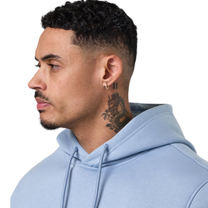 Ensemble de survêtement décontracté pour homme en polaire bleu ciel avec capuche, tenue de sport, de gym, de jogging, streetwear, pour sports d'hiver et activités sportives - Product Image 5