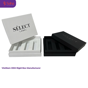 Embossing Duplex <b>Paper</b> Matt Lamination Bio-degradable Raphe Style Handmade Recyclable Board Gold Foil Stamping OEM Boxes - Product Image 3