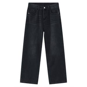 Hamio กางเกงสตรีทผ้าฝ้ายผู้ชาย, กางเกงยีนส์ทรงตรงสไตล์โกธิควินเทจ - Product Image 1