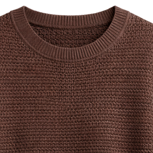 Suéter de punto texturizado de manga corta para mujer, estilo casual, holgado, transpirable, a la moda, para verano - Product Image 4