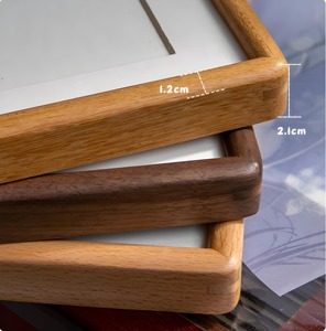 Cadre photo rectangulaire en bois naturel réglable et personnalisé, fait main, pour décoration de table, maison, hôtel, bureau, cadeaux, utilisation en forme de croissant - Product Image 4