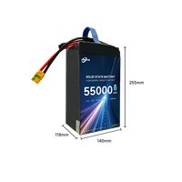 Batterie semi-solide Li-ion LiNiMnCoO2 14S 55Ah 55000mAh 320Wh/kg pour drones industriels et UAV – Ventes flash du fabricant