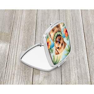 Norfolk Terrier Luau Compact Travel <b>Makeup</b> <b>Mirror</b> Portable Folding Handheld Design Gift <b>for</b> Women and Girls - Product Image 2