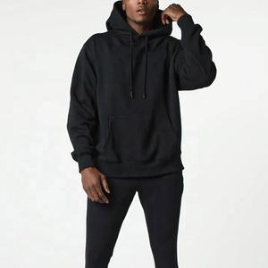 100% Cotton Custom Puff Print Men's Oversized Hoodie High Quality Black with Logo Digital Printing Clothes Pattern Set - Product Image 2