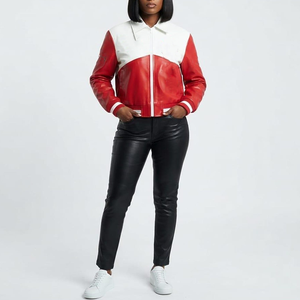 Nueva Chaqueta de Cuero PU para Mujer DST 2026 Personalizada con Cierre, Logotipo Griego Bordado, Venta al Por Mayor, Impermeable, OEM - Product Image 1