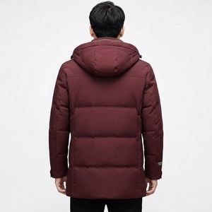 Veste d'hiver décontractée pour homme, rembourrée, à capuche, fermeture éclair sur le devant, chaude, vêtement d'extérieur personnalisé et tendance - Product Image 2