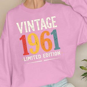 Sudaderas de punto informales con estampado VINTAGE 1961 para mujer - Edición limitada - Product Image 1