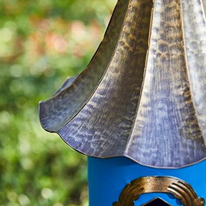Handcrafted Sheesham <b>Wood</b> Birdhouse <b>Pagoda</b> Roof Brass - Wholesale Moradabad - Product Image 6