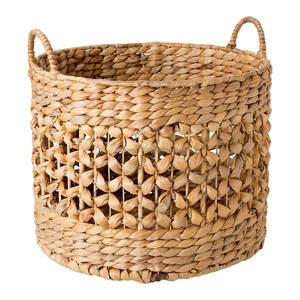 Panier de rangement en jacinthe d'eau de haute qualité avec poignées pour le rangement et l'organisation du linge à la maison - Product Image 3