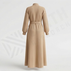 Venta al por Mayor de Vestidos Abaya con Bordado Islámico Tradicional para Mujeres de Tallas Grandes, Color Personalizado, Poliéster Puro - Product Image 2