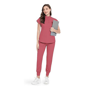 SHAGHAF Ensembles de blouses classiques unisexes en coton et tissu jersey, avec système de détection d'aiguilles, pour uniformes médicaux professionnels d'infirmières et usage hospitalier - Product Image 2