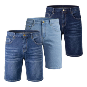 Nuevos Pantalones Cortos de Mezclilla Vintage para Hombre, Estilo Urbano, Pierna Recta, Cintura Media, Casuales, Verano, Lavado Claro, Tela de Algodón Transpirable, Tejido, OEM, ODM - Product Image 4