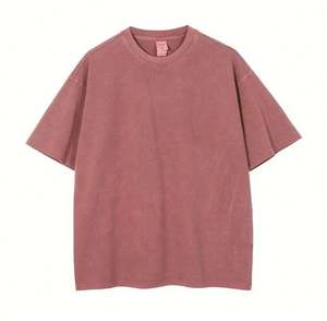 Camisetas de manga corta para hombre, de algodón 100% de punto, con estampado puff, efecto acid wash, de gran tamaño, para verano. - Product Image 2