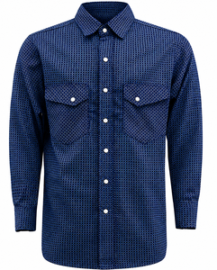 <b>Flame</b> Retardant Cotton Mens Long Sleeve Workwear <b>Shirt</b> Custom UV Printed Safety Uniform Protective Industrial Clothing - Product Image 3