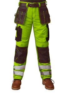 Men’s Reflective <b>Work</b> <b>Cargo</b> Trousers – Heavy Duty Safety Workwear Multi-Pocket Utility <b>Pants</b> - Product Image 5