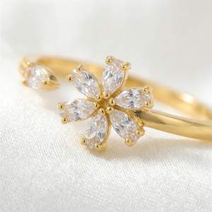 Bagues en zircon, argent sterling 925, bagues en pierres précieuses faites à la main, bijoux bohèmes élégants, bagues scintillantes, cadeau pour femmes - Product Image 5