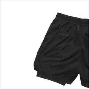 <b>Men's</b> Black Solid Spandex Knitted Breathable <b>Shorts</b> Mid Waist Elastic Quick Dry with Pockets Casual Sporty Style - Product Image 5