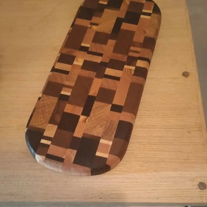 Bandeja de Madera de Acacia con Vetas de Madera, Rectangular, para Servir Café, Té, Desayuno, Decorativa, Rústica - Product Image 3