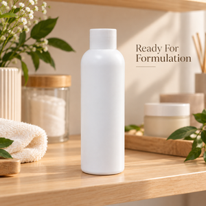 Bouteille ronde en HDPE de 200 ml avec bouchon à vis |   Contenant d'emballage cosmétique pour soins de la peau, soins capillaires, lotion, shampoing et produits de soins personnels - Product Image 2