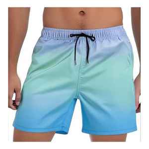 Shorts de bain dégradés pour hommes, séchage rapide, taille élastique, vêtements de plage, fournisseur en gros de maillots de bain personnalisés - Product Image 2