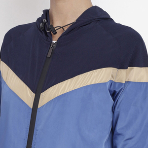 Ensemble de survêtement unisexe à capuche avec blocs de couleur, sweat-shirt et pantalon à fermeture éclair intégrale, en polyester respirant, style sportif décontracté pour le printemps - Product Image 6
