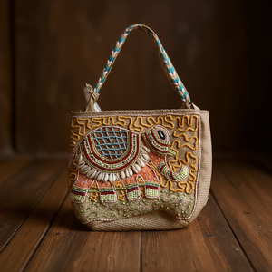 Colorful Indian Handmade Beaded Bag Luxury Ethnic Craft Durable Trendy Style Premium Eth <b>Crystal</b> Fashion Accessory Glass Bead - Product Image 3
