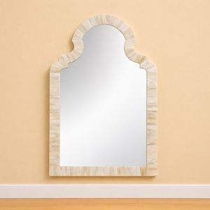 Unique <b>White</b> Minimal Bone Inlay <b>Mirror</b> Perfect For Modern Vintage Boho Chic Home Decor Wall Display And Room Decoration - Product Image 2