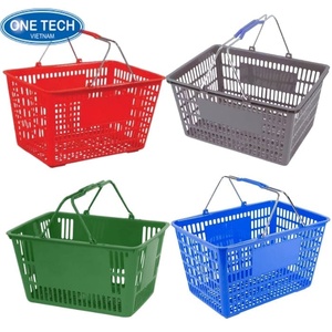 Cesta de compras de plástico con asas de acero inoxidable Vietnam C/O, C/Q, ISO ODM 100 MOQ - Product Image 2
