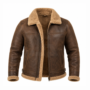 Chaqueta de Cuero de Lujo para Hombre, Hecha a Mano, Estilo Motero, Moda Urbana, Corte Ajustado, Diseño con Cremallera, Abrigo Cálido de Invierno, OEM Personalizado 2026 - Product Image 1
