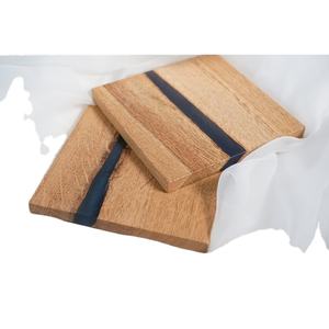 Juego de posavasos de resina, posavasos de madera de gran oferta de resina, posavasos de madera grabado ecológico, alfombrilla para taza de té para usos domésticos y de oficina - Product Image 4
