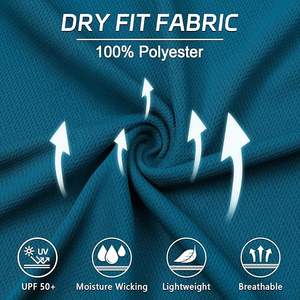 Polos de Golf para Hombre, Tallas Grandes, con Tecnología de Absorción de Humedad, Cuello Camisero, de Secado Rápido - Product Image 3