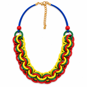 Ensemble collier et bracelet en maille tressée dorée, bijoux fantaisie bicolores or et argent pour femmes, fournisseur en gros, commandes en gros - Product Image 6