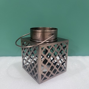 Modern Metal Candle <b>Lantern</b> Geometric <b>Tea</b> <b>Light</b> Holder Decorative Home Decor - Product Image 1