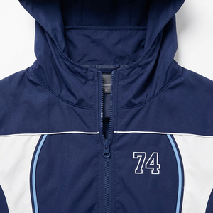 Conjunto de chándal cortavientos de nailon personalizado con bloques de color para hombre, chaqueta con cremallera, pantalones deportivos, jogger, bordado, logotipo personalizado, OEM, ODM - Product Image 6