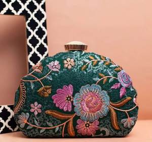 กระเป๋าคลัทช์งานปักลูกปัดคริสตัลเพชรประดับมุกสำหรับงานเลี้ยงงานแต่งงานทำมือสำหรับสุภาพสตรี - Product Image 2