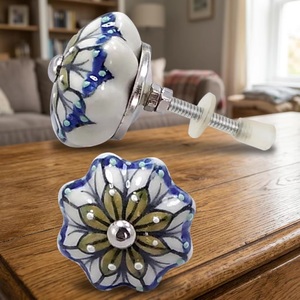 Beads Art <b>Ceramic</b> Melon Shape Industrial Design Furniture Cabinet <b>Knobs</b> & Drawer Handles with Easy Installation - Product Image 3