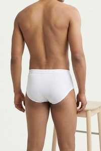 Caleçons boxeurs mi-hauts pour hommes en coton tricoté blanc uni respirant - Product Image 4