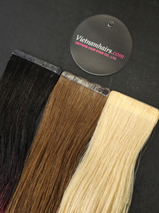 Extensiones de Cabello Remy Vietnamita con Cinta Adhesiva, Doble Trama, Cabello Virgen Sin Procesar, Cutícula Alineada, Puntas Completas, Precio de Fábrica - Product Image 5