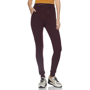 Waffle <b>Knit</b> <b>Jogger</b> Pants <b>Women</b> High Waist Drawstring Elastic Cuff Tapered Fit Breathable Cotton Blend Lounge - Product Image 1