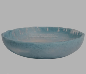 Tazón de Resina Hecho a Mano, Vajilla, Utensilios de Cocina Sostenibles para Servir Pasta, Cereales, Frutas, Ensaladas, Estilo Antiguo Indio - Product Image 5