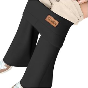 Women's Thermal Warm High Waist Leggings with <b>Tummy</b> <b>Control</b> Spandex/Polyester 220g Ankle-Length Yoga Workout Pants Pockets Black - Product Image 6