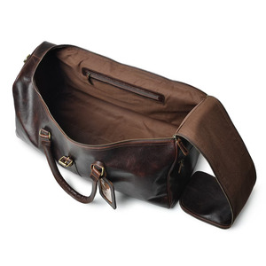 Sacs de voyage en cuir véritable vintage faits à la main, grande capacité, pour la gym, le sport, les week-ends, avec fermeture éclair, sacs de voyage personnalisés pour les vacances - Product Image 2