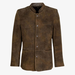 Veste Trachten pour homme sur mesure, style allemand - Design bavarois traditionnel, col montant, en laine respirante, pour usage extérieur - Product Image 5