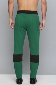 Pantalon de jogging décontracté pour homme en molleton de coton vert, taille élastique avec cordon de serrage et bande latérale, idéal pour l'hiver - Product Image 4