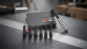 7Pcs 25mm Phillips Pozidriv S2 Steel Forged <b>Screwdriver</b> Bit Set Black Oxide Finish with Holder Taiwan Quality - Product Image 2
