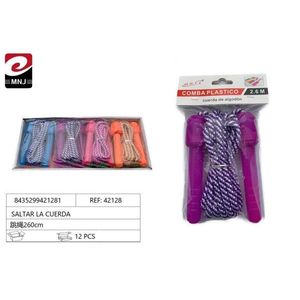 เชือกกระโดดพลาสติก 2.6 ม. ทำจากผ้าฝ้าย พร้อมด้ามจับ สำหรับออกกำลังกายและฝึกซ้อม - Product Image 1